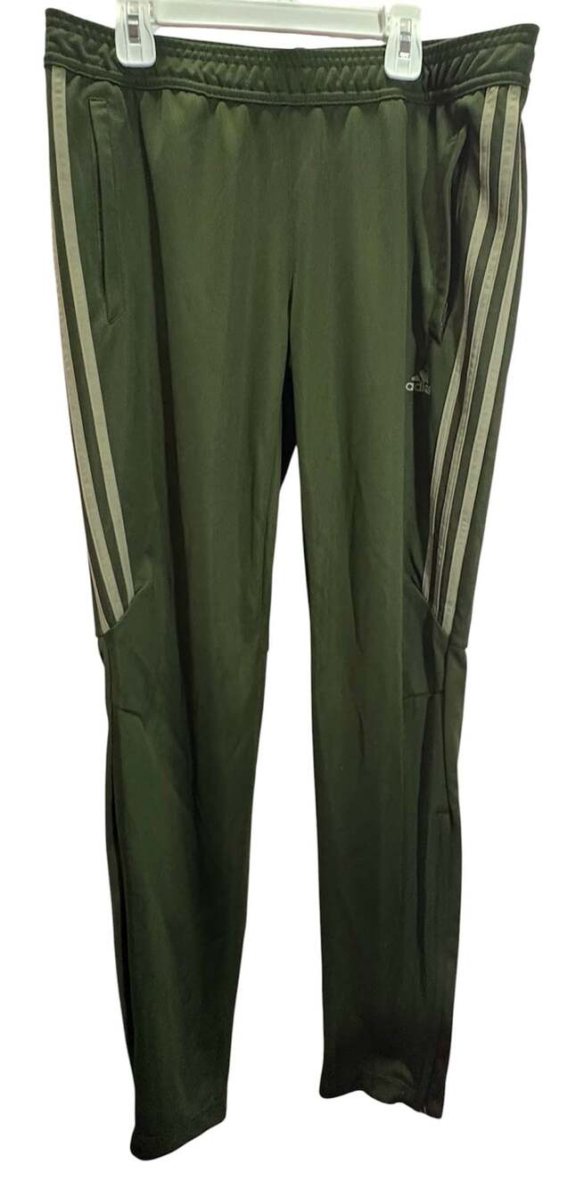 Adidas Climacool Olive Green 3-Stripes Track Pants Women’s Size US L
